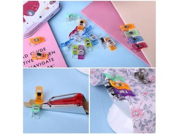 Listing 7 of 10 for 20 Pcs Colorful Sewing Clips DIY Plastic Clips For Clothes Sewing