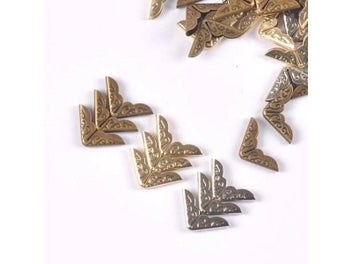 Listing 3 of 7 for 50pcs Antique Metal Books Corners Protectors For Scrapbooking Accessories