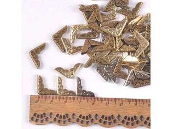 Listing 4 of 7 for 50pcs Antique Metal Books Corners Protectors For Scrapbooking Accessories