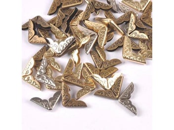 Listing 5 of 7 for 50pcs Antique Metal Books Corners Protectors For Scrapbooking Accessories