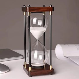 Listing 3 of 16 for 30/60 Minutes Premium Large Hourglass Metal Sand Timer Sandglass Clock,Ti CHK12N