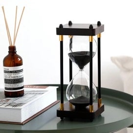 Listing 4 of 16 for 30/60 Minutes Premium Large Hourglass Metal Sand Timer Sandglass Clock,Ti CHK12N