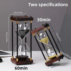 Listing 7 of 16 for 30/60 Minutes Premium Large Hourglass Metal Sand Timer Sandglass Clock,Ti CHK12N