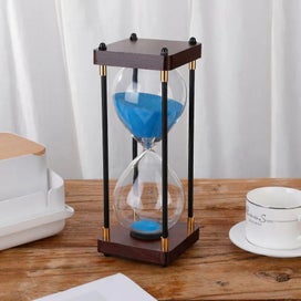 Listing 12 of 16 for 30/60 Minutes Premium Large Hourglass Metal Sand Timer Sandglass Clock,Ti CHK12N