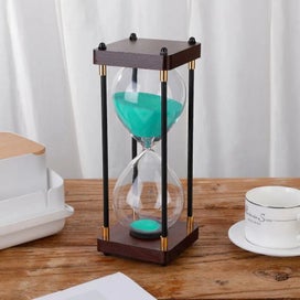 Listing 15 of 16 for 30/60 Minutes Premium Large Hourglass Metal Sand Timer Sandglass Clock,Ti CHK12N