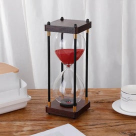Listing 16 of 16 for 30/60 Minutes Premium Large Hourglass Metal Sand Timer Sandglass Clock,Ti CHK12N