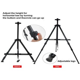 Listing 4 of 6 for Bview Art 1pc 66" Black Aluminum Display Easel with Portable Bag,Large Ad CHK12N