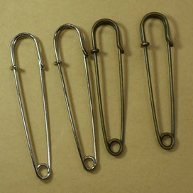 Listing 4 of 7 for 5PCS Iron Kilt Pins Stainless Steel Safety Pins DIY Craft Garment Accesso CHK12N