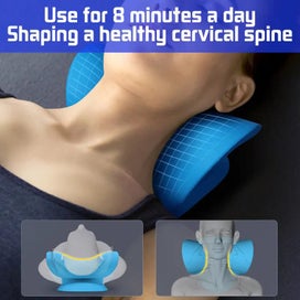 Listing 9 of 10 for Neck Shoulder Stretcher Neck Pain Relaxer Cervical Traction Device Pillow CHK12N