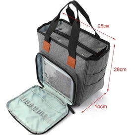 Listing 7 of 8 for Knitting Bag Yarn Tote Organizer with Inner Divider for Crochet Hooks Knitting N