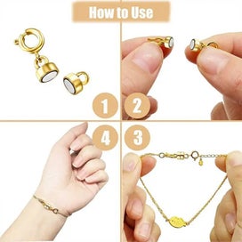 Listing 12 of 14 for 1/2/4pcs Magnetic Necklace Clasps Closures Converters Jewelry Clasps for CHK12N