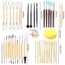Listing 8 of 10 for Clay Tools Set Sculpting Kit Sculpt Smoothing Wax Carving Pottery Ceramic CHK12N