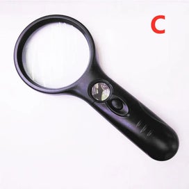 Listing 1 of 9 for 1PC Illuminated Magnifier 45X Handheld Reading Magnifying Glass With 3 LE CHK12N