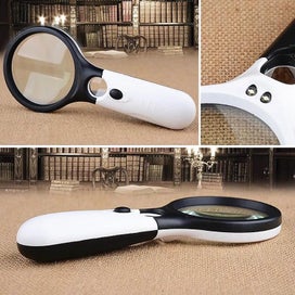 Listing 3 of 9 for 1PC Illuminated Magnifier 45X Handheld Reading Magnifying Glass With 3 LE CHK12N