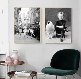 Listing 8 of 13 for Retro Photo Home Decoration City Landscape Figure Street Alpaca Skyscrape CHK12N