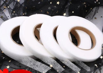 Listing 2 of 12 for 70yards White/Black Double Faced Adhesive Fabric Tape Patchwork Interlini CHK12N