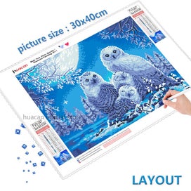 Listing 16 of 19 for HUACAN 5d Diy Diamond Painting Owl Animal Diamond Art Full Drill Embroide CHK12N