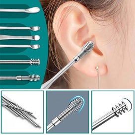 Listing 2 of 9 for 6Pcs/Set Stainless Steel Ear cleaner Wax Removal Tool Ear Pick Digging Artifact