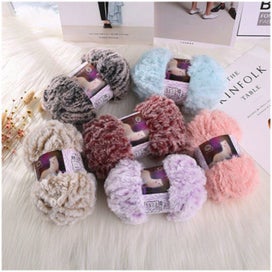 Listing 4 of 19 for 50g/Roll Yarn Faux Fur Mohair Wool Cashmere Yarn Winter For DIY Hand Knit CHK12N