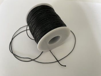 Listing 4 of 4 for 90 metre roll BLACK WAXED COTTON CORD 1mm