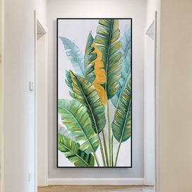 Listing 1 of 2 for Tropical plant themed wall art frame