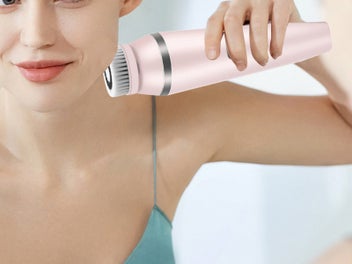 Listing 2 of 3 for 4-in-1 Electric Face Cleansing Brush Facial Massage Brush Beauty Tool - Pink