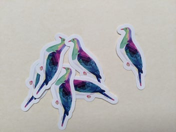 Listing 4 of 7 for New Zealand stickers set, Kiwi sticker set, New Zealand bird stickers, Set of 6