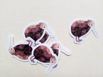 Listing 7 of 7 for New Zealand stickers set, Kiwi sticker set, New Zealand bird stickers, Set of 6