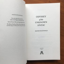 Listing 2 of 9 for ODYSSEY OF THE UNKNOWN ANZAC by David Hastings