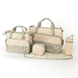 Listing 11 of 14 for 5Pcs/Set Nappy Bag Waterproof Large Capacity Stroller Baby Diaper Bag Mul CHK12N