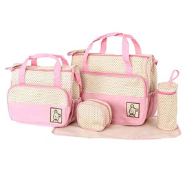 Listing 13 of 14 for 5Pcs/Set Nappy Bag Waterproof Large Capacity Stroller Baby Diaper Bag Mul CHK12N