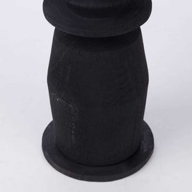 Listing 3 of 3 for Papaya Nala Carved Candle Holder Large Black