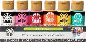 Listing 1 of 1 for Folk Art Acrylic Paint 2oz/59ml Festival - Set Of 12
