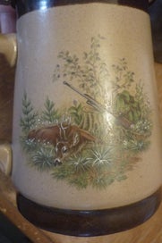 Listing 4 of 7 for GERMAN POTTERY TANKARD WITH PEWTER LID