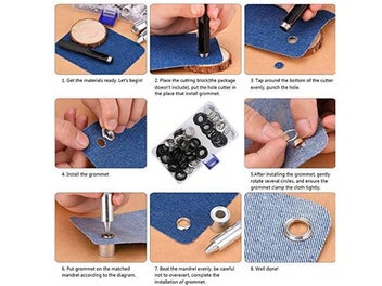 Listing 5 of 10 for Metal Eyelets Grommets with Tool NZ Clearance
