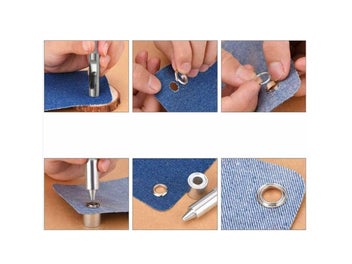 Listing 6 of 10 for Grommet Eyelets Set with Install Tool NZ Clearance