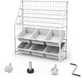 Listing 4 of 8 for New Kids Iron Bookshelf Toy Organiser Rack Sale Sale