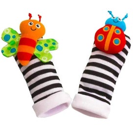 Listing 3 of 3 for 4pcs Infant Rattle Socks Toys Grasping Activity Newborn Wrist Strap Develop