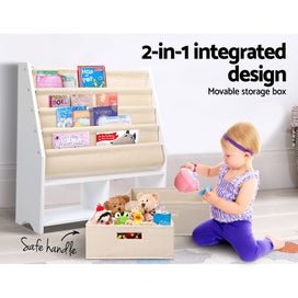 Listing 5 of 7 for Keezi 4 Tier Kids Bookshelf Bookcase Children Toy Organiser Display Rack