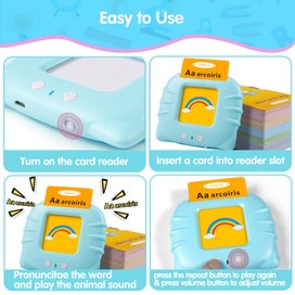 Listing 5 of 7 for Blue-Bilingual English Spanish Flash Cards for Toddlers, Audible Toys Lear