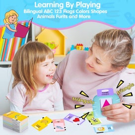 Listing 6 of 7 for Blue-Bilingual English Spanish Flash Cards for Toddlers, Audible Toys Lear
