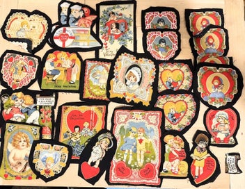 Listing 11 of 12 for Valentine Theme Quilt Top NEW