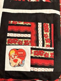 Listing 7 of 12 for Valentine Theme Quilt Top NEW