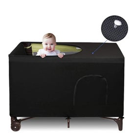 Listing 12 of 12 for Blackout Crib Cover Travel Baby Bed Tent Cot Canopy Shade i2490BK0
