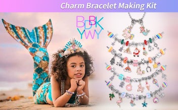 Listing 2 of 15 for Charm Bracelet Making Kit & Unicorn/Mermaid Girl Toy