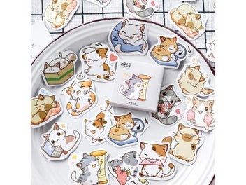 Listing 3 of 8 for 45 Pcs/box My Naughty Cats Mini Paper Sticker Diary Album Decorations