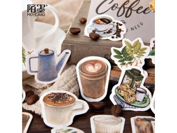Listing 6 of 8 for 46pcs/lot Vintage Rooftop Coffee House Journal Stickers