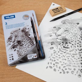 Listing 5 of 5 for Milan Water Soluble Wood Free Graphite Pencils Set 6 Pieces