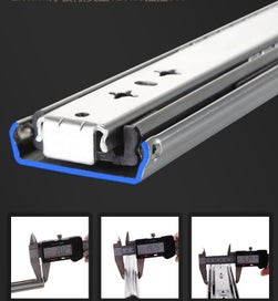 Listing 4 of 12 for Drawer Slides 900mm x 53mm With Lock Heavy Duty Runners | Ball Bearing Runners