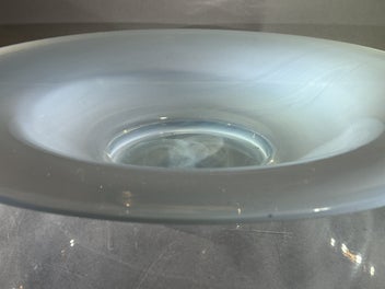 Listing 3 of 9 for VINTAGE Opalescence - Hand-Blown Art Glass Centrepiece Bowl